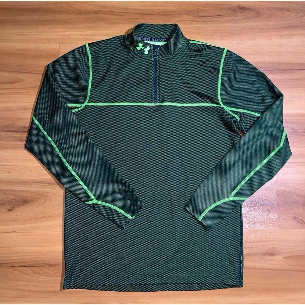Mens Under Armour Fitted Quarter Zip Athletic Performance Shirt Pullover Jacket
